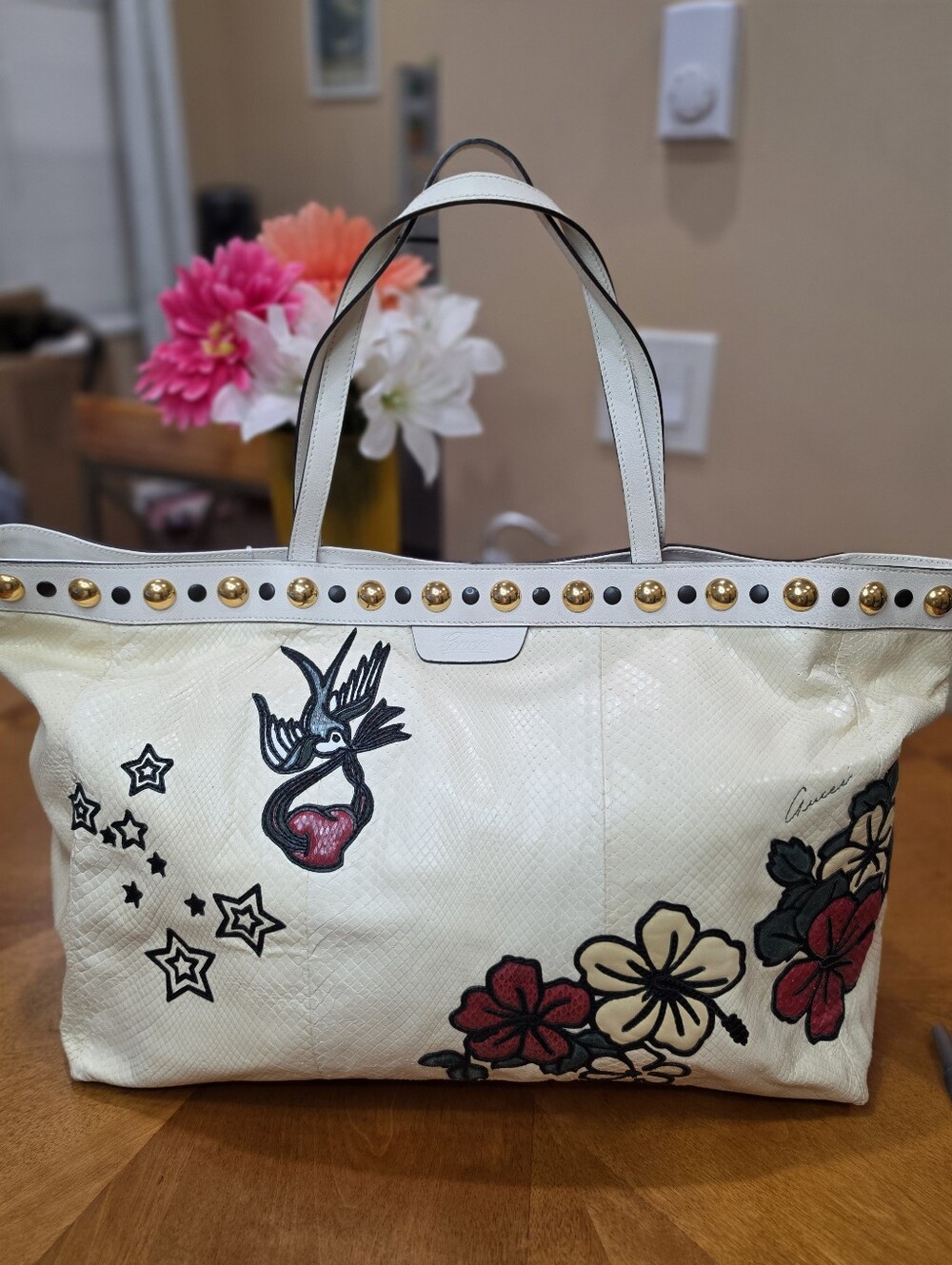 Gucci Tattoo Babouska Python XL Tote - Picture 10 of 16